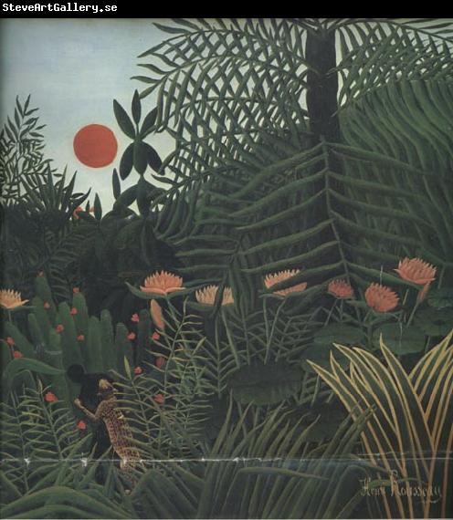 Henri Rousseau Negro Attacked by a jaguar